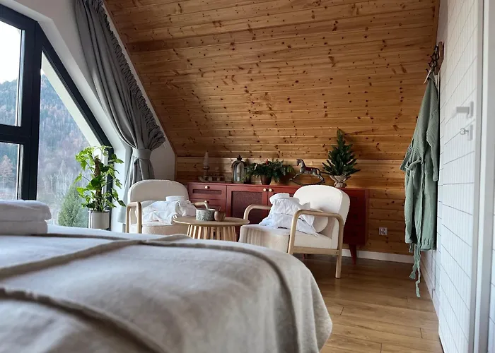 Baranówka - komfortowe domki i apartamenty z balia, sauną, widokiem i ogrodem Casa de Férias *