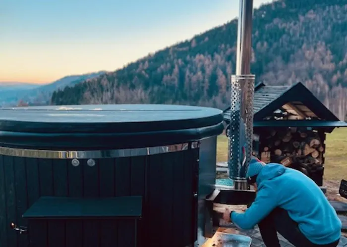 Baranowka - Komfortowe Domki Z Balia, Sauna, Widokiem I Ogrodem